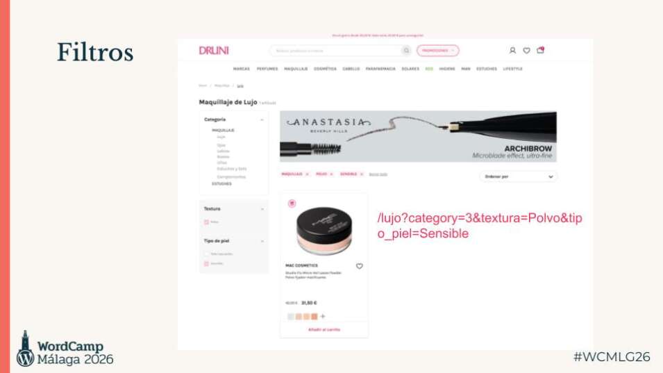 El SEO de tu eCommerce no funciona (y no es por lo que piensas) 9 Filtros en eCommerce generando URLs con parámetros y multiplicando páginas sin control SEO
